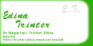 edina trinter business card